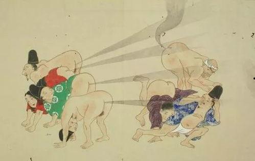 日本画 屁打架